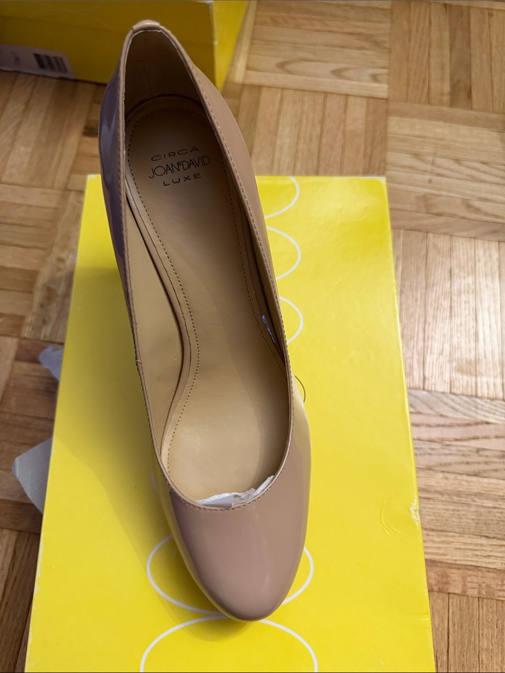 Circa Joan & David Luxe Nude Patent Heel Pump